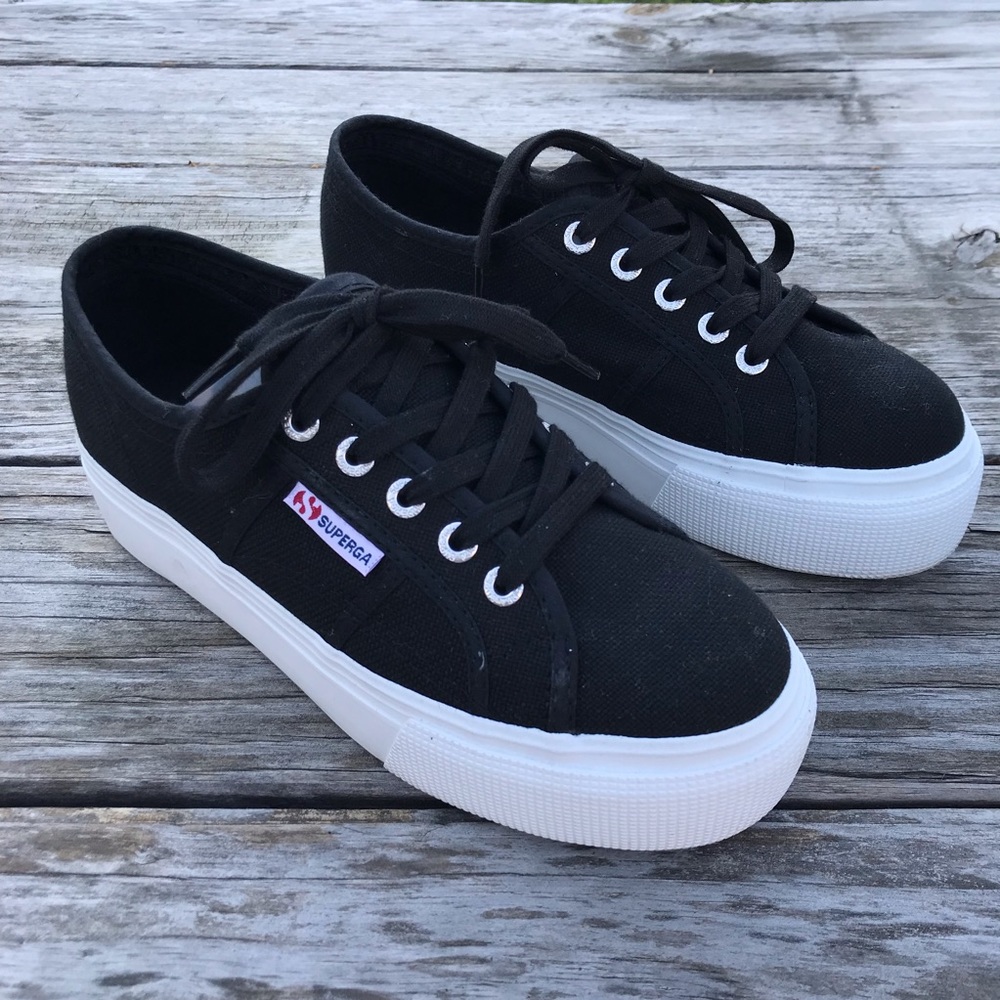 Gently worn Superga platform sneakers!
